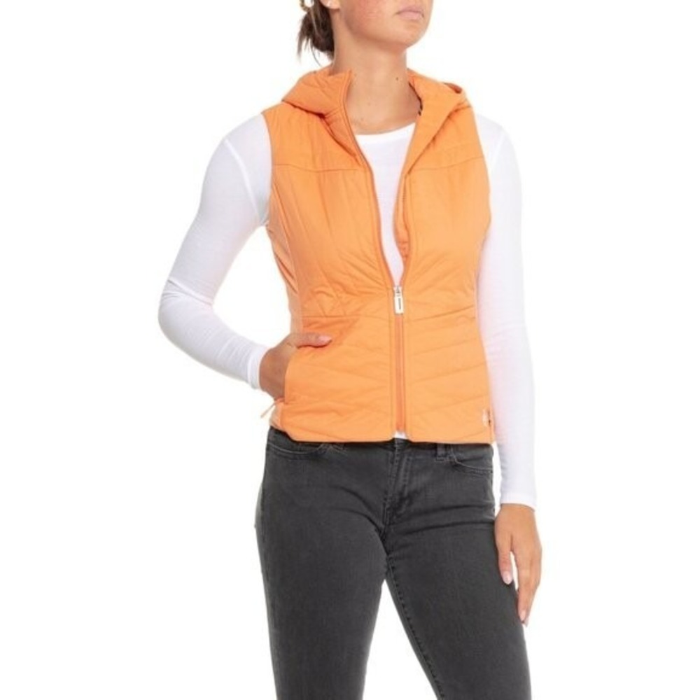 SmartWool Women Smartloft Vest Jacket Sz XL  Insulated Merino Wool Blend Apricot - Picture 2 of 3